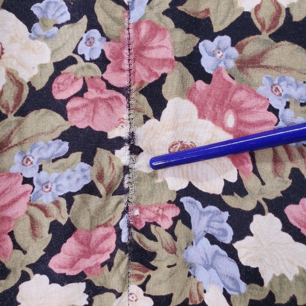 Vintage ED Michaels Melanie Drucker Floral Tea Midi A-line Cottagecore Dress - Picture 14 of 16